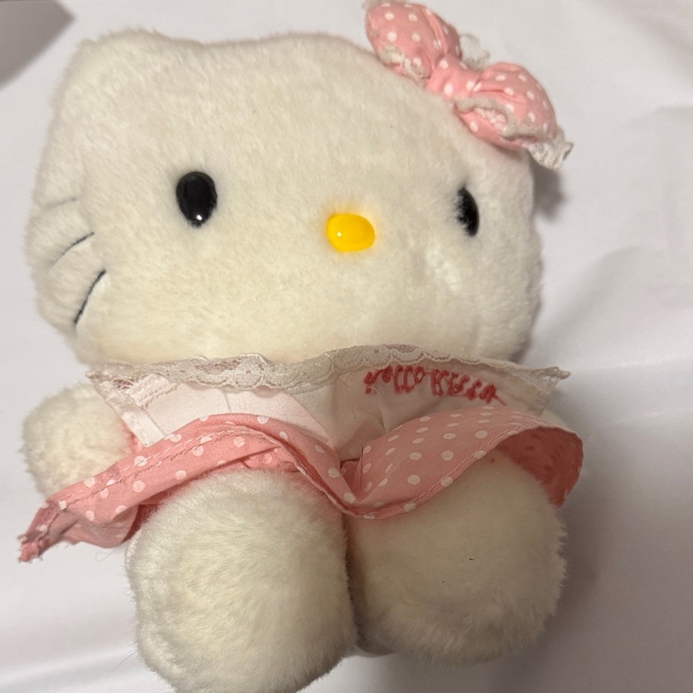 Hello Kitty Plush Toy with Pink Bow
